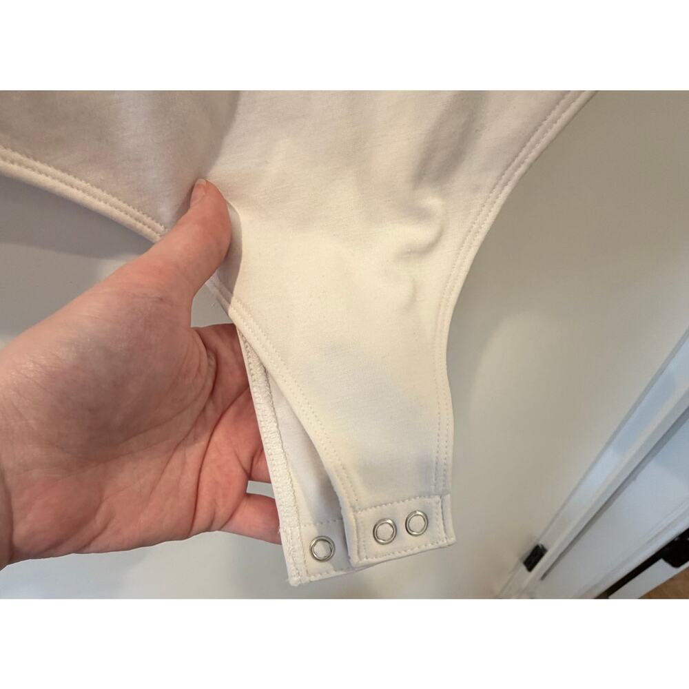 Banana Republic Womens Medium White Double Lined Body Suit - Picture 2 of 8